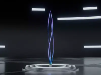 Spiral  Minimalist Hi-Tech Decorative Lamp Free low-poly 3D model