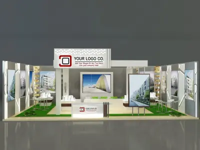 Booth Exhibition Stand a137 3D model