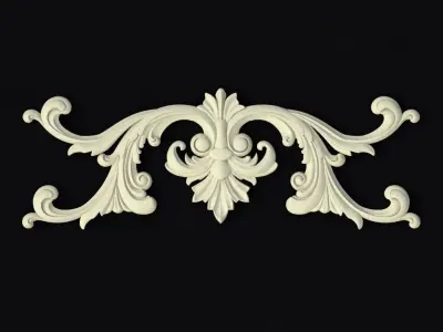 Central decor ornament for furniture 3D model 185