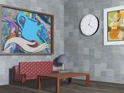 Living Room 3D model 15