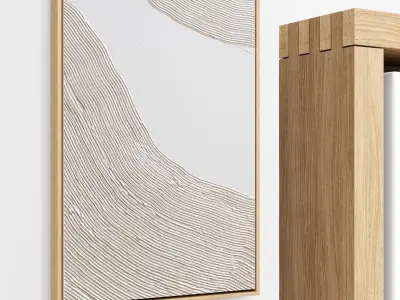 Plaster Two Frame D-12 Low-poly 3D model