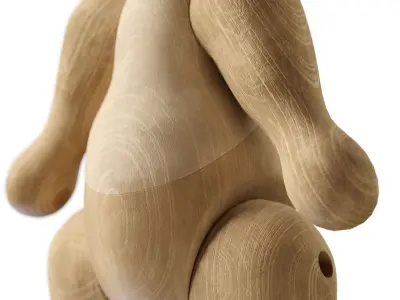 Bear figurine Kay Bojesen PBR 3D model