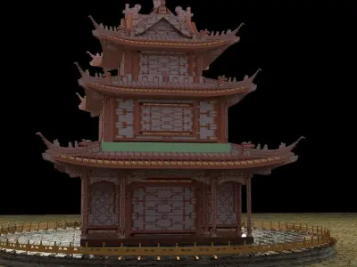 Chinese ancient house 3D model 28