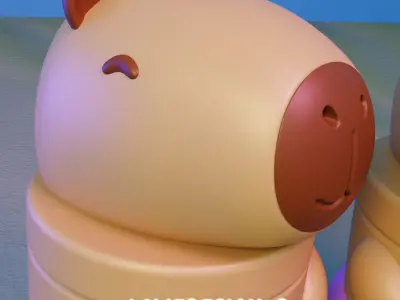 pack de vasos capybara carpincho 3D print model