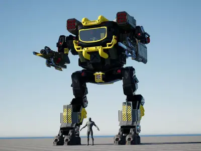 Levo Mech v10 - Unreal Engine Project Low-poly 3D model