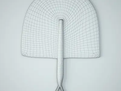 African Handwoven Fan 34 3D model