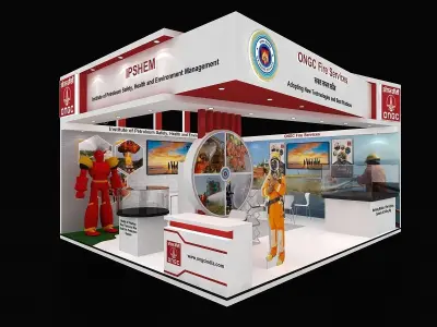6 mtr x 5 mtr 2 side open exhibiiton stands 3D print model