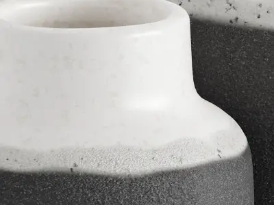 Two Toned Vase Set Of 3 3D model
