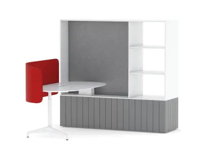 Herman Miller Locale Desk and Cabinet 3D model