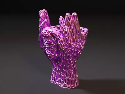 Thinking hands decor 3D print model