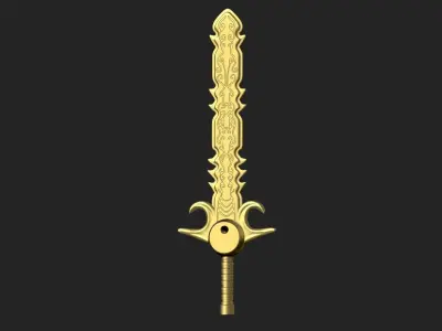 Sword golden 3D model