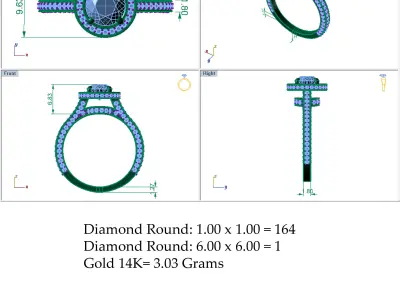 Halo Expert Diamond Ring 3D print model