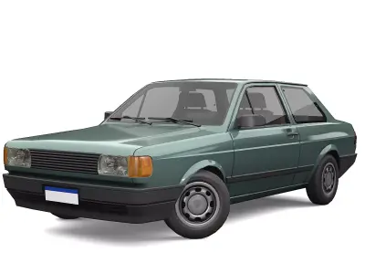 Car Voyage 1989  Low-poly 3D model