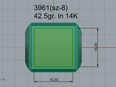 Square Ring 3961 3D print model