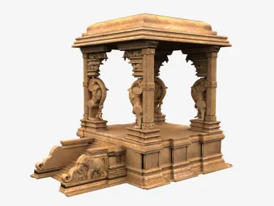 hindu temple bell 3D model