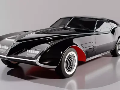 1977 Pontiac Phantom Madame X  Concept  3D model