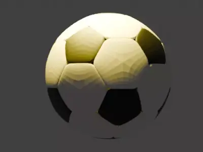 Football Soccer Ball 3D Model Textured OBJ FBX PLY Low-poly 3D model