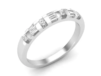 AV 522 Diamond Ladies Anniversary Wedding Band 3D print model