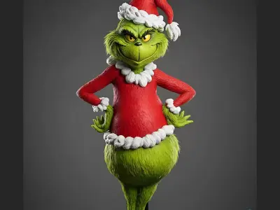 The Grinch Christmas Ornament - 3D Printable Decoration 3D print model