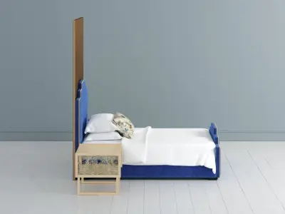 Luxury Single Bed 3D model