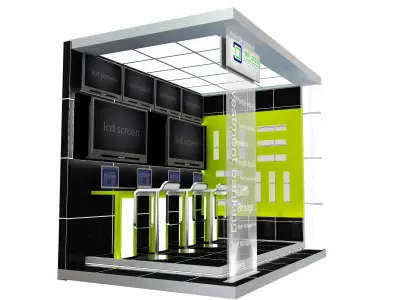 Booth Exhibition Stand a577 3D model