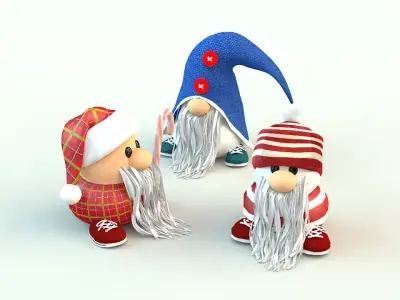 Snowball Doll Elf 3D Model 3D model