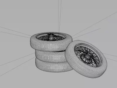 Hispano Suiza H6C tulipwood Tire 3D model