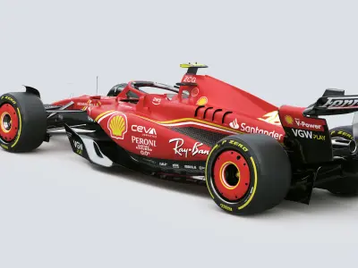 F1 Ferrari SF24 2024 3D model