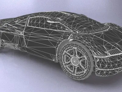 Fictional Car Audi Low-poly 3D model