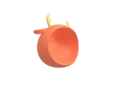 Cartoon Elk Hat v1 001 Low-poly 3D model