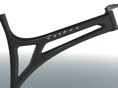 Bycicle bicycle with handlebar Low-poly 3D model