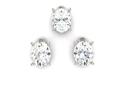 Oval earring 3D print model