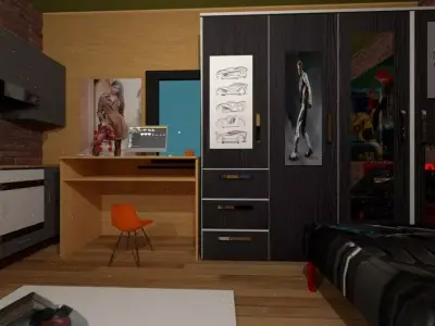 Apartment interior side Free 3D model