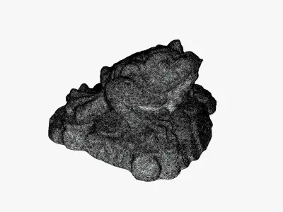 gold frog 3D print model