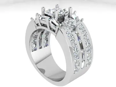 Diamond Band Ring 3912 3D print model