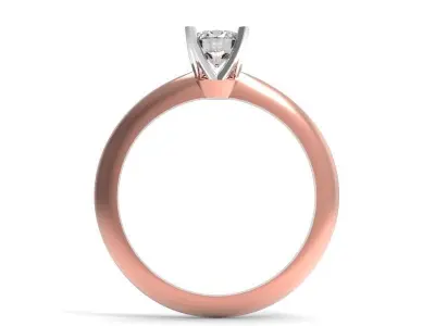 Classic Ring 4 prongs tiffany style engagement   3D print model