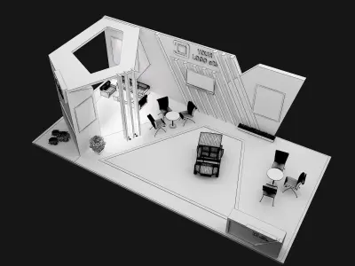 Booth Exhibition Stand a579d  3D model