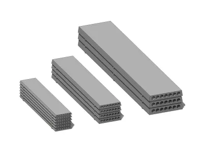 Precast Slab Deposit - Revit Family 3D model