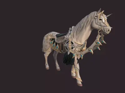 Epic Horses Low-poly 3D model