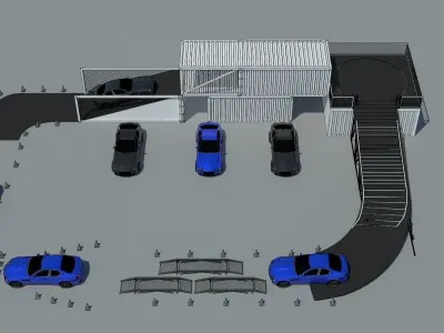 Car test drive route 3D model