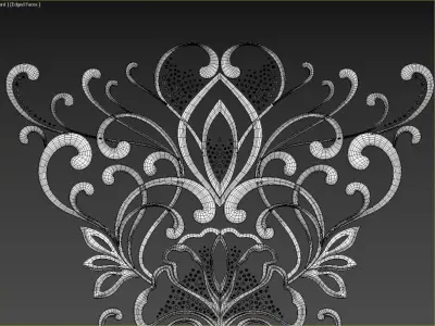 ornamental classic decoration 3d model frame vol 33 3D model
