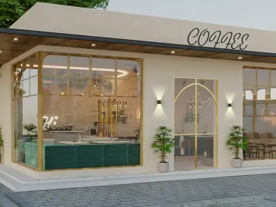 coffee restaurant caffe 3D model coffe 3D model