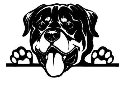 Rottweiler 2D Wall Decoration 3D print model