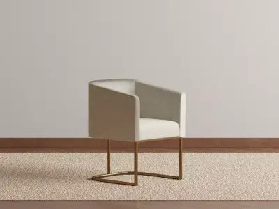 Sauve Upholstered Dining Chair 3D model
