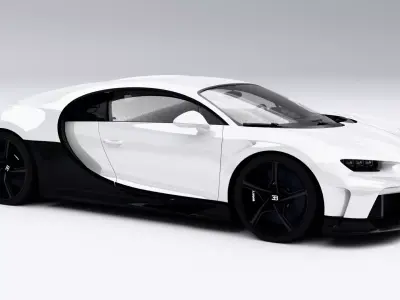 Bugatti Chiron Super Sport 2022 Low-poly 3D model