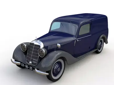 MERCEDES V170 PANEL VAN 1952 3D model
