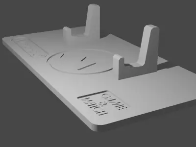 Mario Game and Watch Stand for console - Mario Logo 3D model