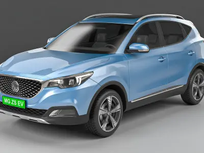 MG ZS EV 2020 3d model  Low-poly 3D model