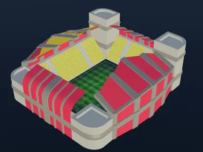 Football Stadium - Spain Low-poly 3D model