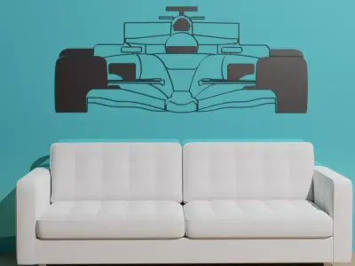 F1 Renault R25 Wall Silhouette Front  3D print model